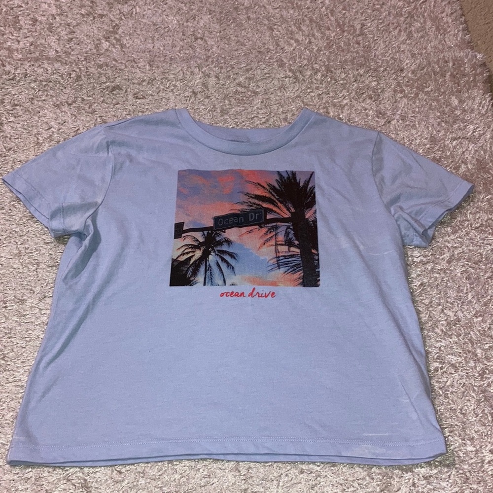 Periwinkle Colored Graphic Tee
